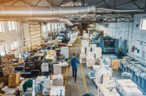 Photo of a plastic fabrication warehouse